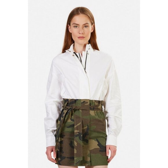 RTA NICCOLA COMBO DRESS WHITE/ CAMO SIZE M - Picture 5 of 14